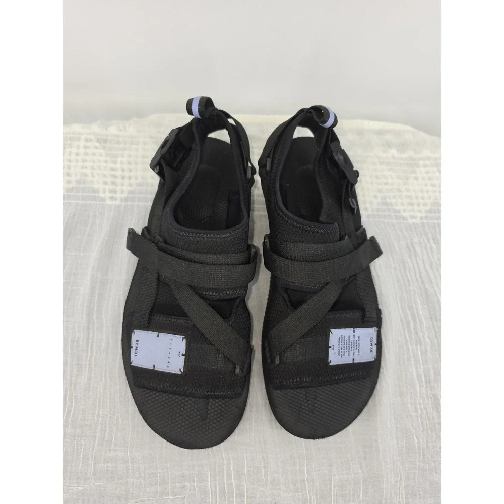 MCQ Breathe BR-7 Logo-Appliquéd Mesh and Foam Sandals - Black Size 46 US 12